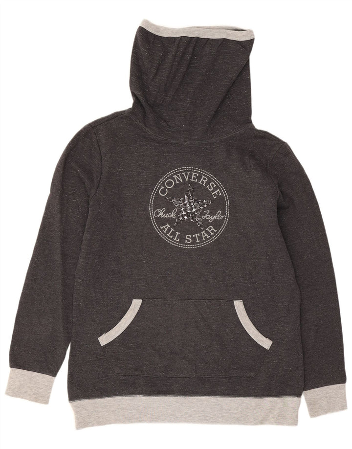 Converse Sweat-shirt graphique pour femme UK 10 Small Gris Colorblock