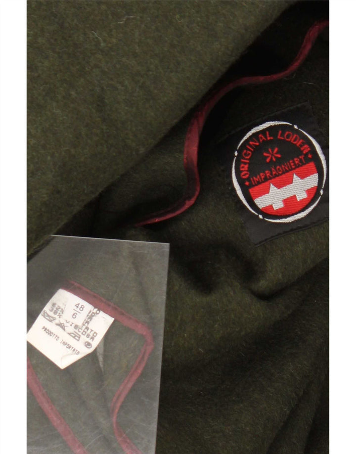 Loden Manteau Homme IT 48 Laine Kaki Moyen