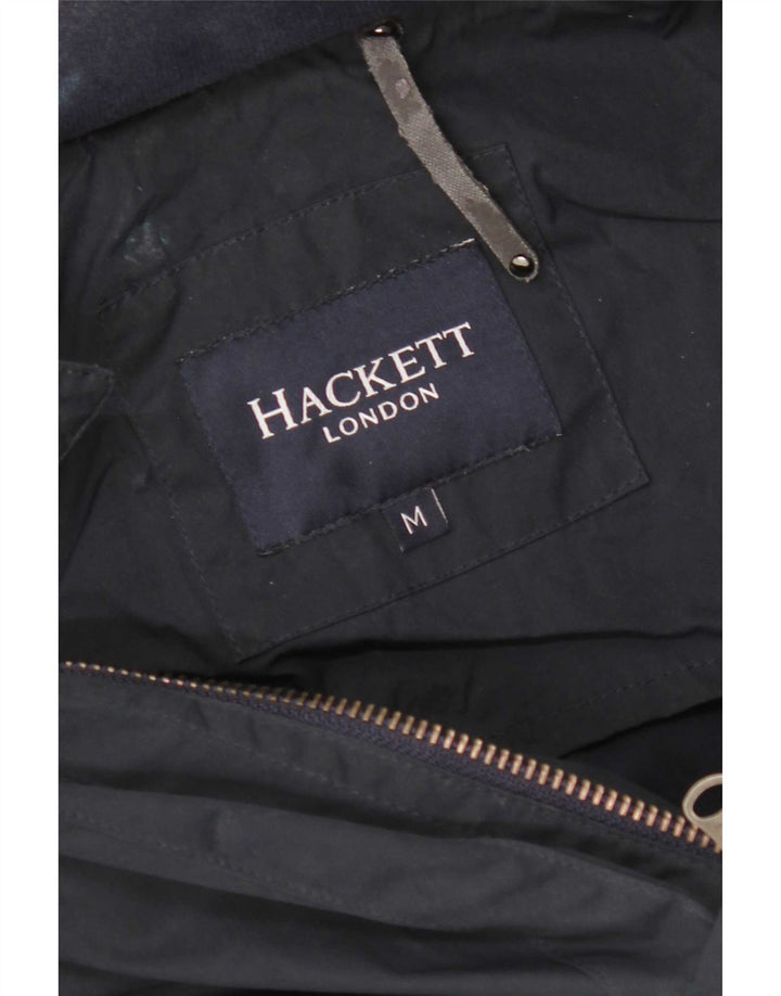 Hackett Manteau croisé pour homme UK 38 Medium Bleu Marine Nylon