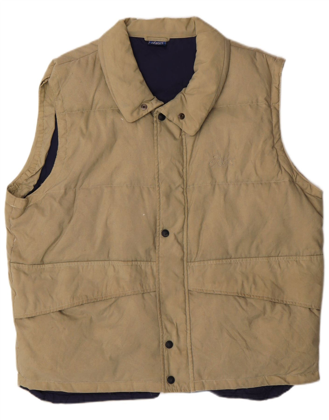 Asics Gilet rembourré pour homme UK 40 Large Beige Polyamide