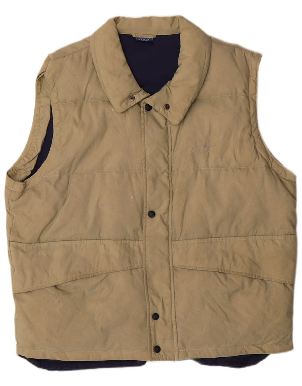 Asics Gilet rembourré pour homme UK 40 Large Beige Polyamide