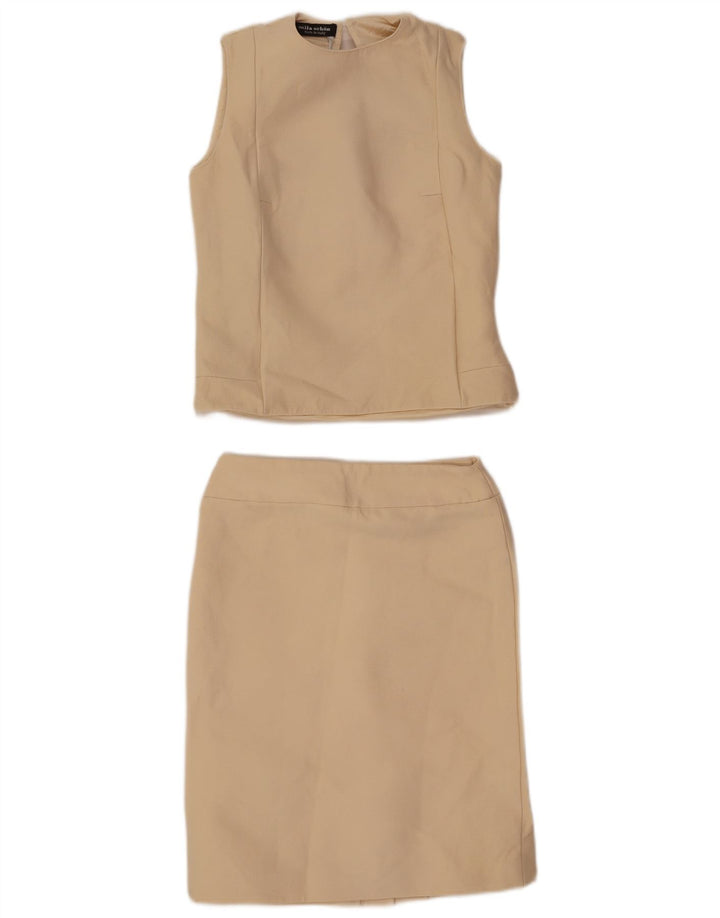 Mila Schon Ensemble jupe 2 pièces pour femme IT 42 Medium W26 laine beige