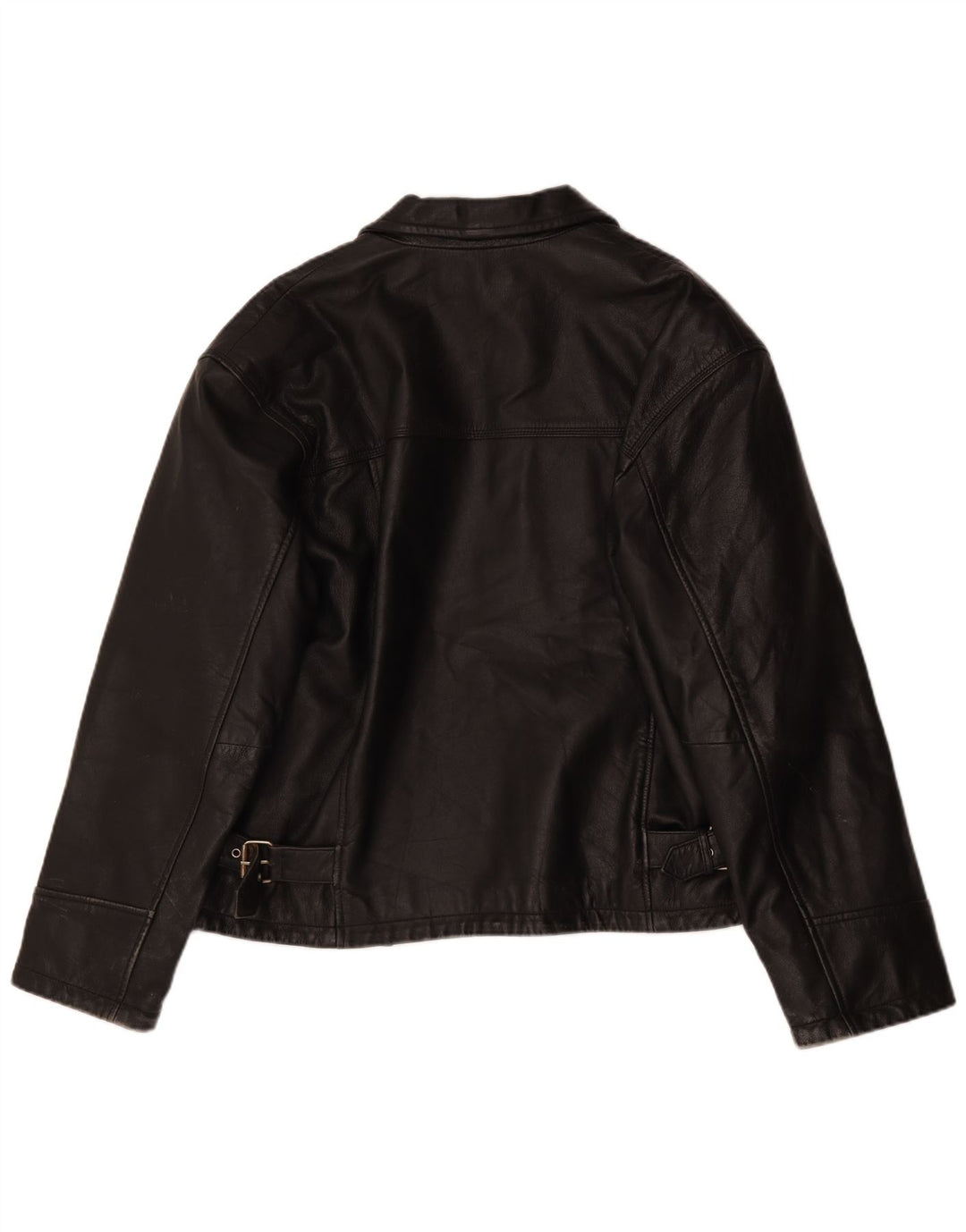 veste en cuir homme vintage IT 54 XL Noir