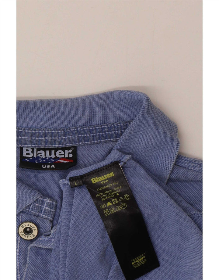 Blauer Polo Homme Grand Bleu Coton