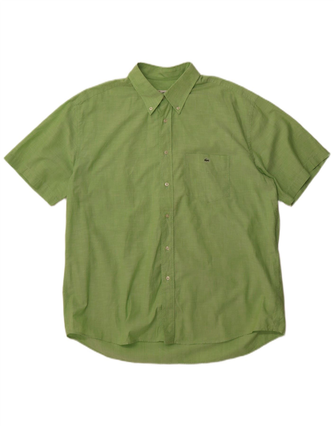 Lacoste Chemise à manches courtes homme taille 44 XL coton vert