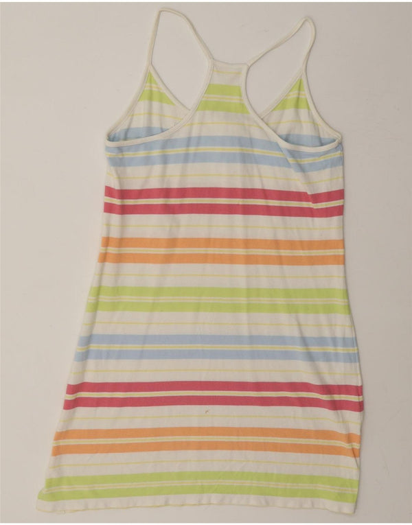 Lacoste Femme Robe T-Shirt sans manches Taille 42 Grande Rayure Multicolore