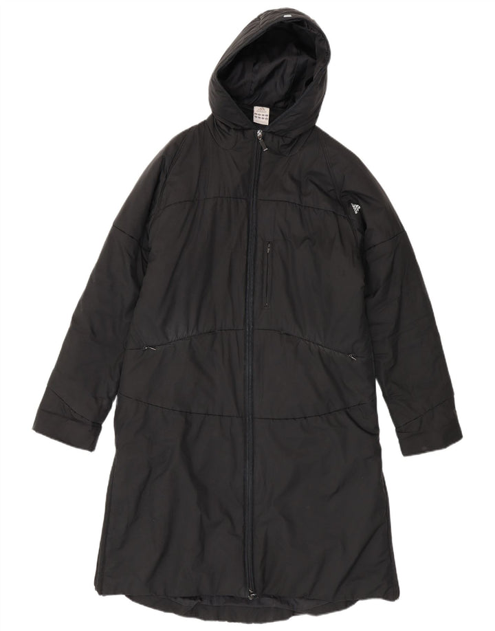 Adidas Manteau rembourré à capuche pour femme UK 14 Medium Noir Polyester