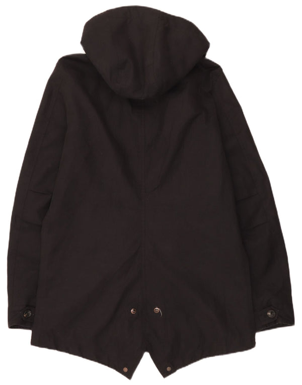 Scotch & Soda Parka à capuche pour homme UK 40 Large Noir Polyester