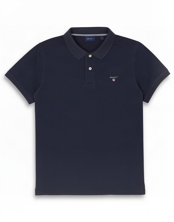 Gant Polo Homme Grand Bleu Marine Coton