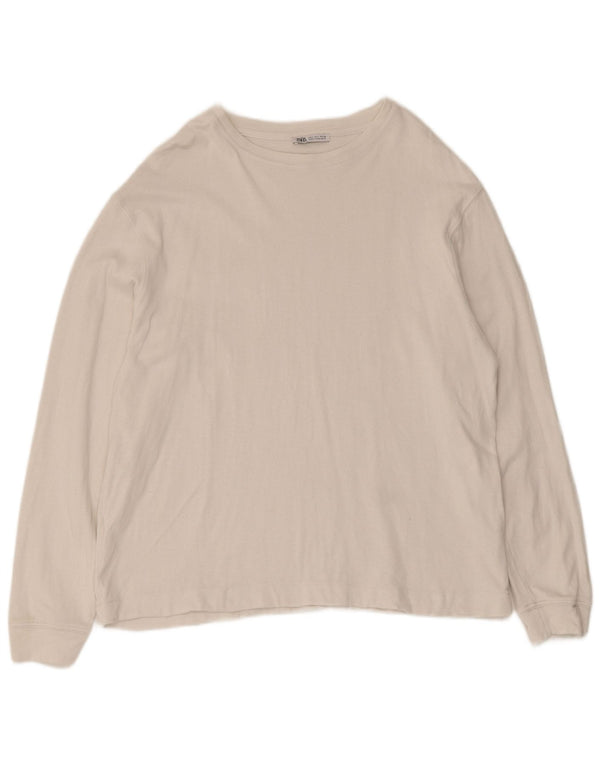 Zara Homme Top Manches Longues Grand Coton Blanc