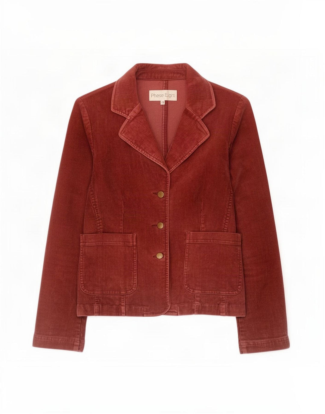Phase Eight Veste blazer en velours côtelé à 3 boutons pour femme UK 12 Bordeaux moyen
