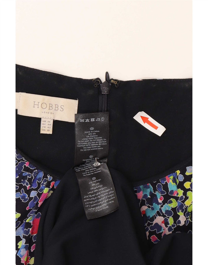 Hobbs Robe fourreau régulière pour femme UK 44, soie mouchetée multicolore moyenne