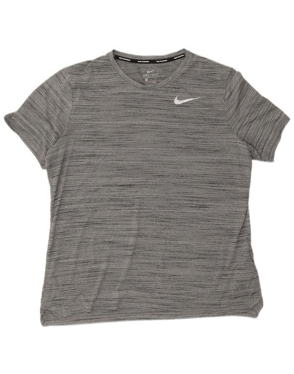 Nike Hommes Dri Fit T-Shirt Top XL Gris Moucheté Polyester