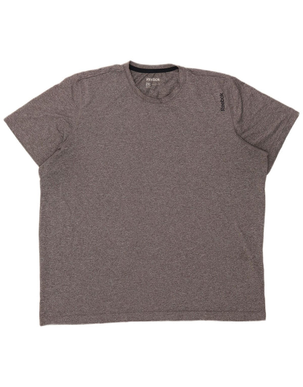 Reebok Mens T-Shirt Top 2XL Grey Flecked Polyester