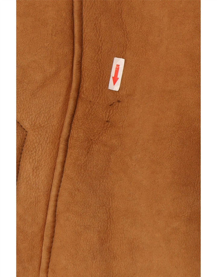 veste en peau de mouton vintage pour hommes IT 50 Large Brown