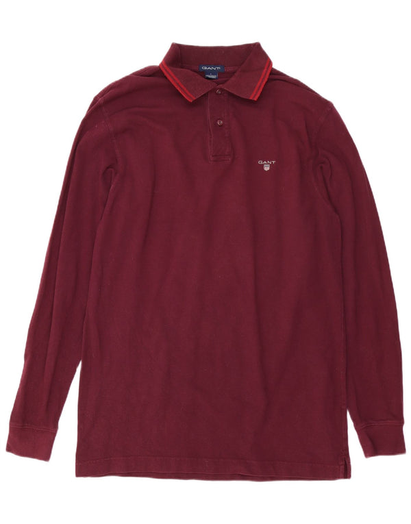 GANT Polo à Manches Longues Homme Large Marron Coton