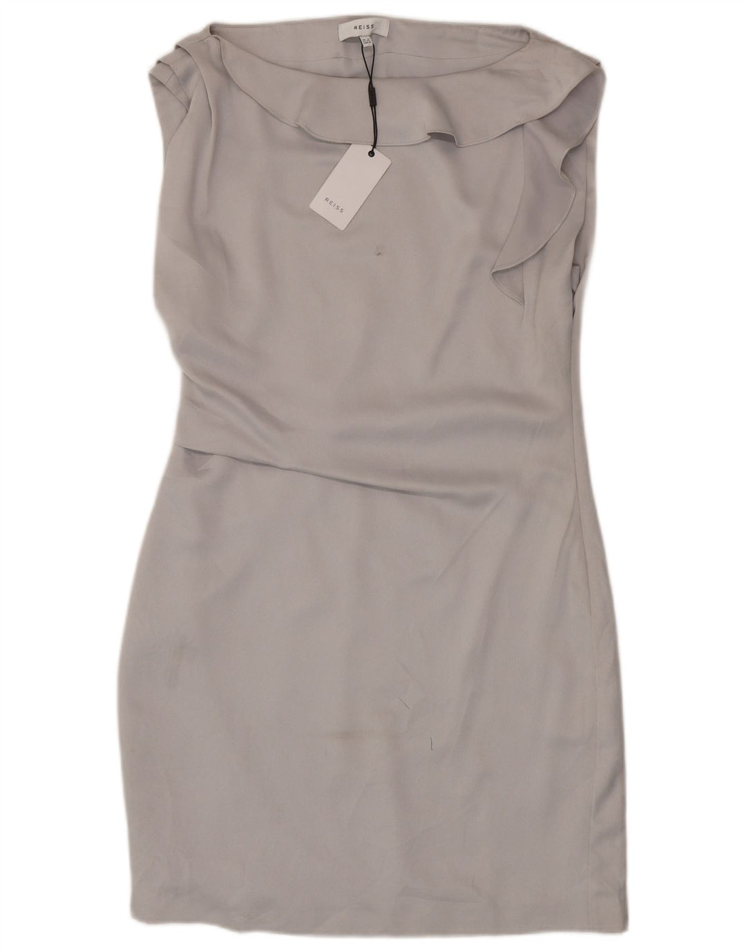 Reiss Robe fourreau sans manches pour femme UK 42 Gris moyen Polyester