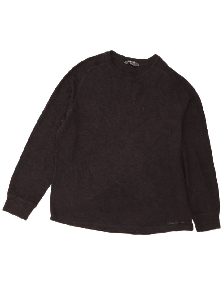 Eddie Bauer Haut Homme Manches Longues XL Coton Noir