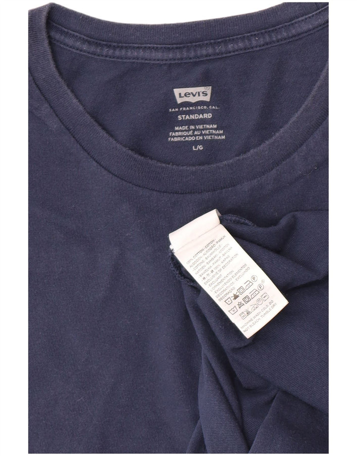 Levi's T-Shirt Homme Bleu Marine Large Coton