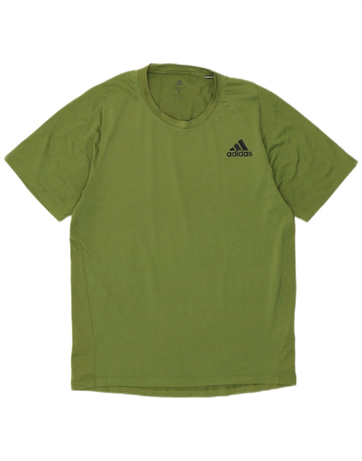 Adidas Hommes Climalite T-Shirt Haut Petit Vert Coton