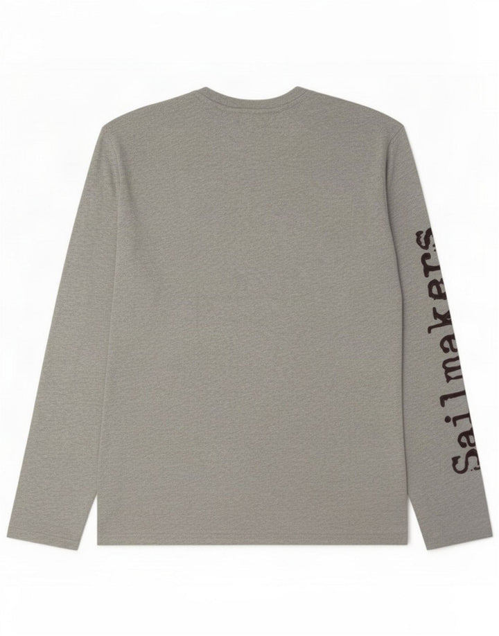 Murphy & Nye Haut graphique à manches longues pour hommes Grand coton gris