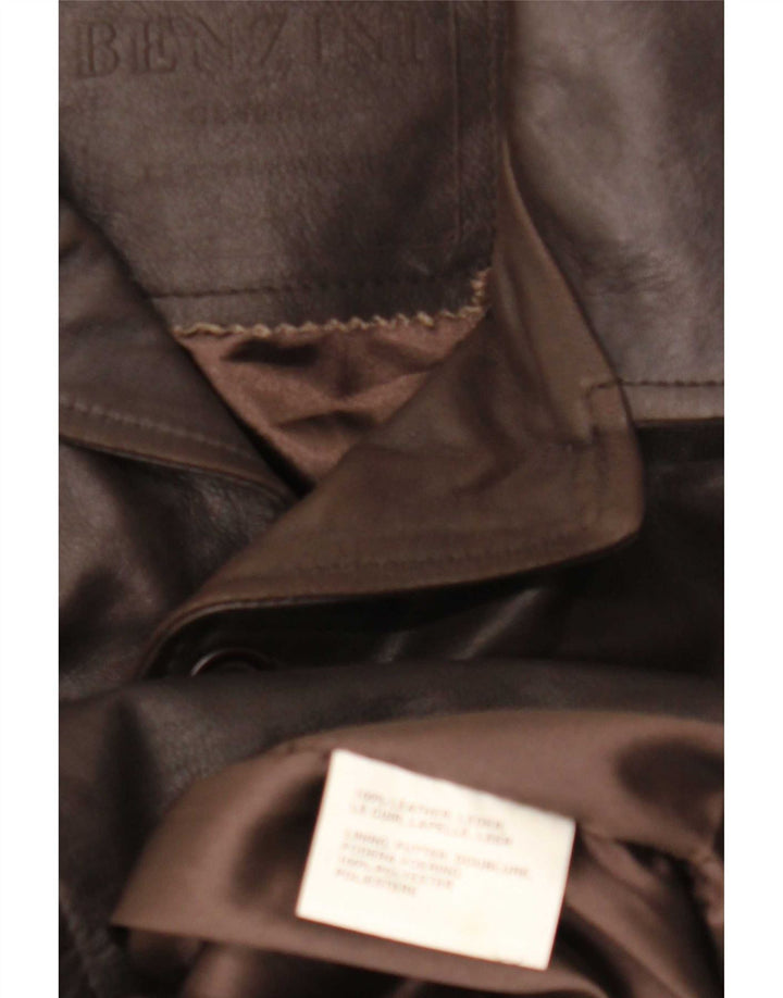 veste en cuir homme vintage UK 42 XL Marron