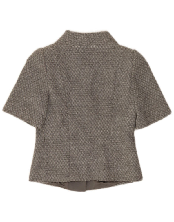 BENETTON Veste blazer courte à 4 boutons pour femme IT 38 XS Gris