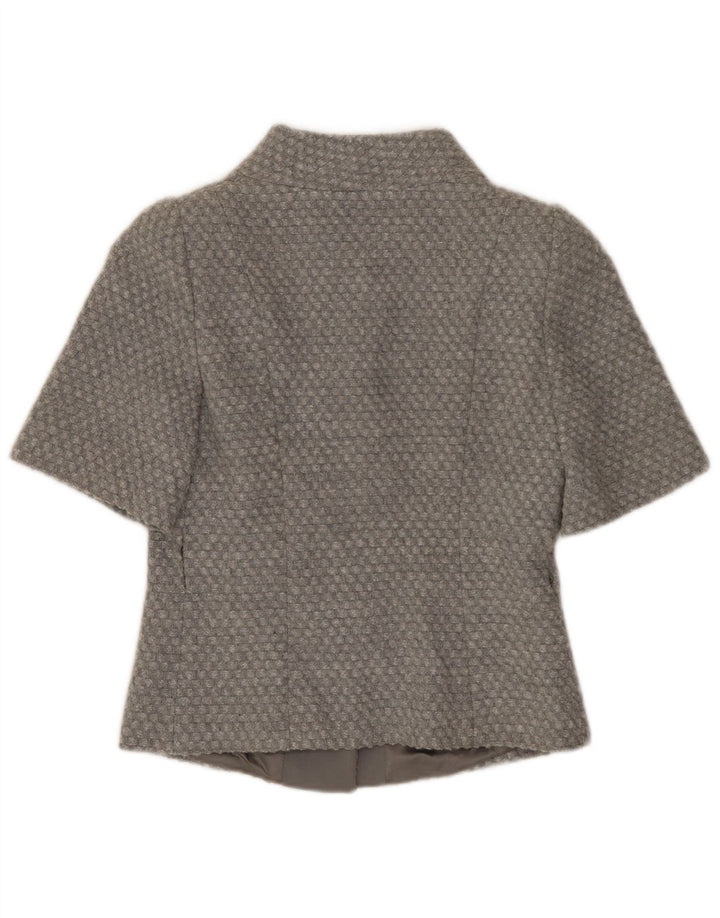BENETTON Veste blazer courte à 4 boutons pour femme IT 38 XS Gris