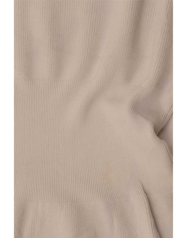 Zara Femme Top Manches Longues UK 10 Petit Beige