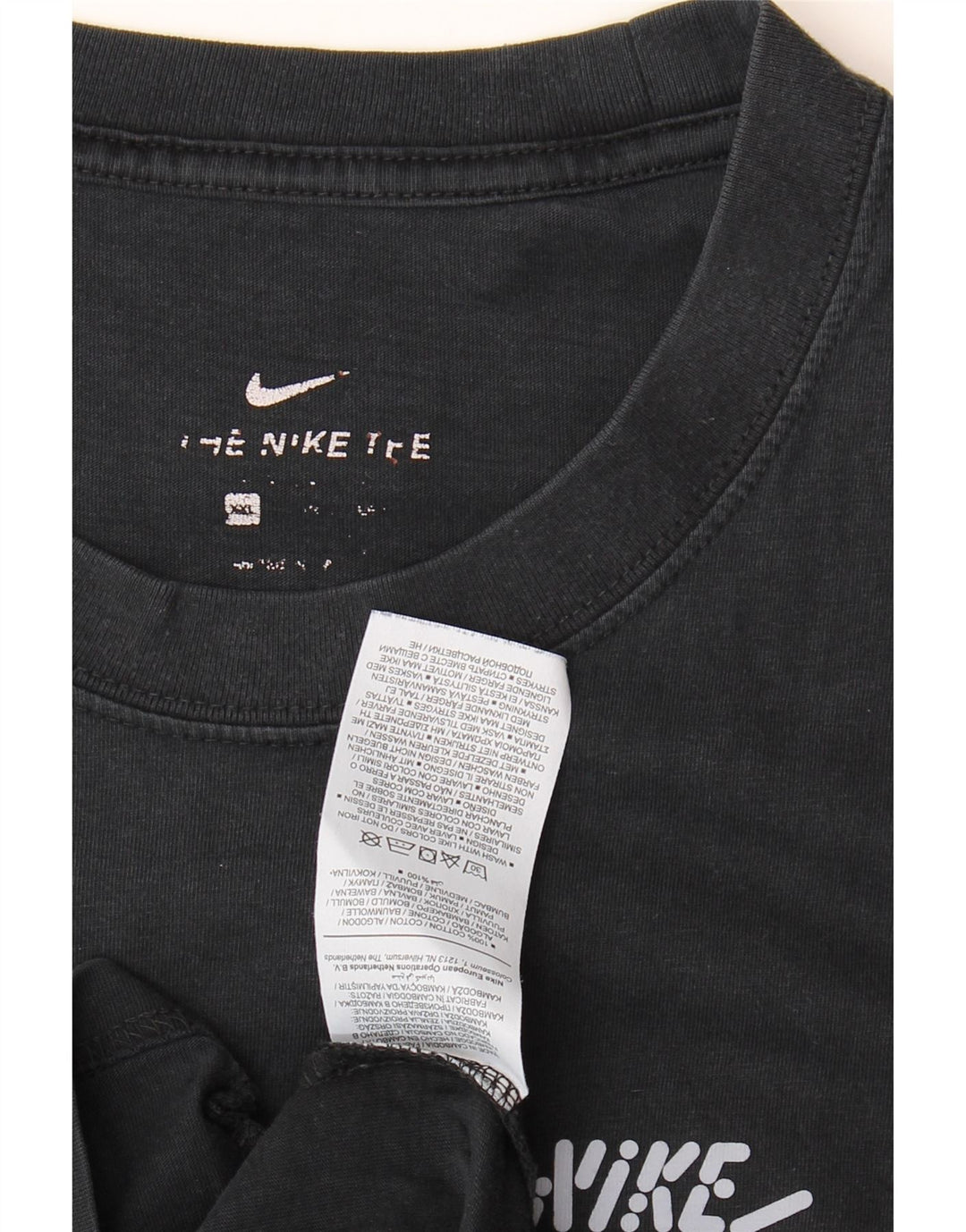 NIKE Mens Graphic T-Shirt Top 2XL Black Cotton Vintage Nike and Second-Hand Nike from Messina Hembry 