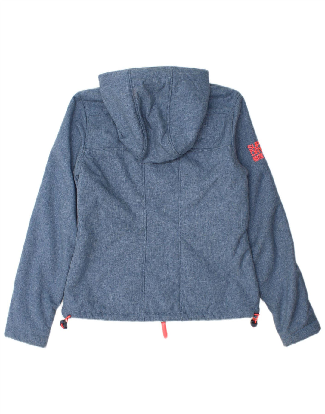 SUPERDRY Veste coupe-vent à capuche Sherpa Windtrekker pour femme UK 6 XS Bleu
