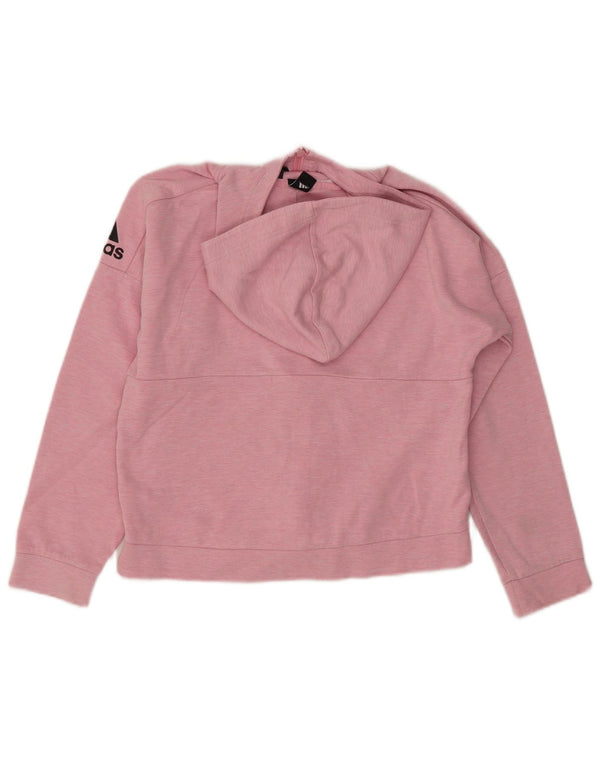 Adidas Pull à capuche zippé graphique pour fille 11-12 ans Rose