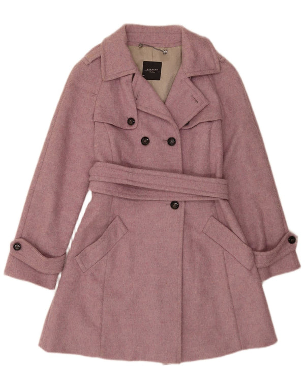 Max Mara Trench-Coat surdimensionné Weekend pour femme UK 6 XS Laine vierge rose