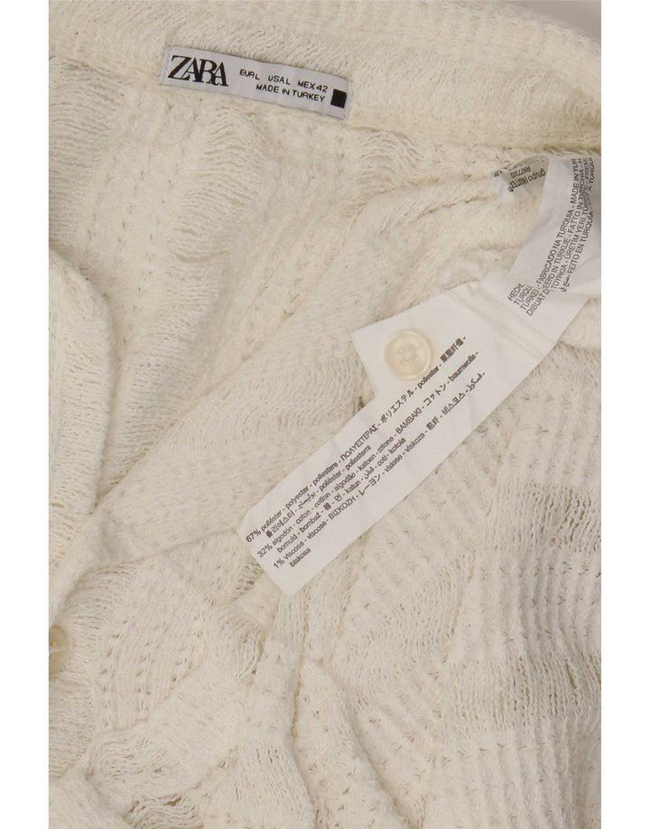 Zara Chemise en tricot à manches courtes pour hommes Grand polyester à rayures blanches
