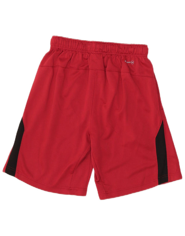 Russell Athletic Mens Dri-Power Sport Shorts Small Red Colourblock