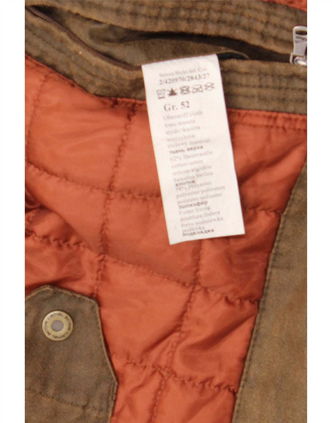 Camel Active Veste Militaire Homme IT 52 XL Marron Coton