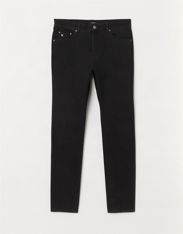 Gant Homme Tyler Taille Basse Coupe Regular Jean Droit W34 L34 Gris Coton