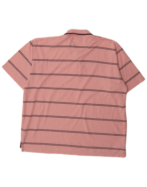 Umbro Polo Homme 2XL Rose Rayé Polyester