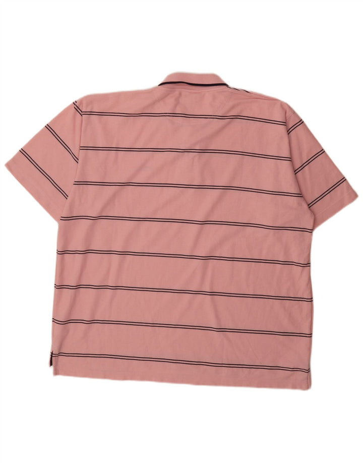 Umbro Polo Homme 2XL Rose Rayé Polyester