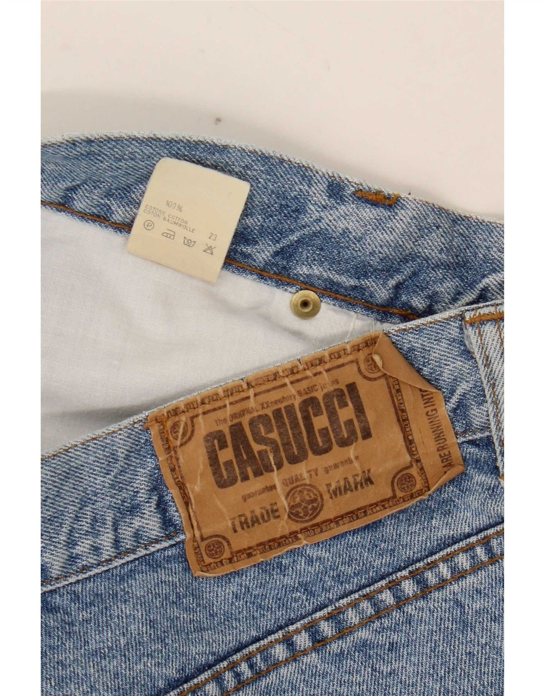Casucci Jean droit homme W34 L30 bleu coton