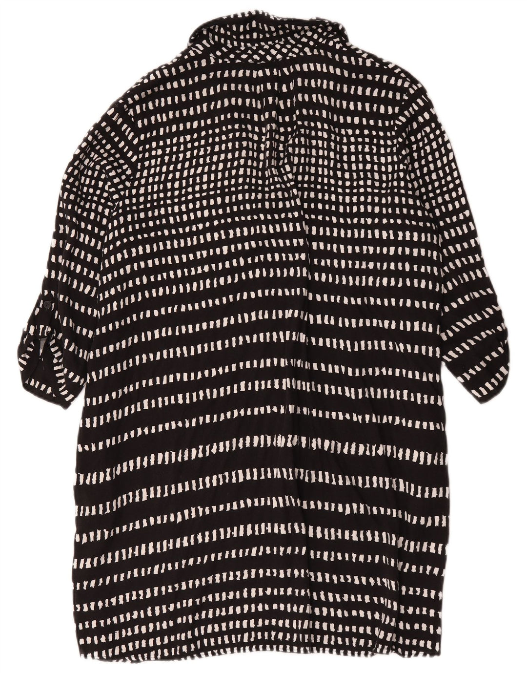 Hobbs Robe basique à manches 3/4 pour femme UK 18 XL Noir Géométrique Viscose