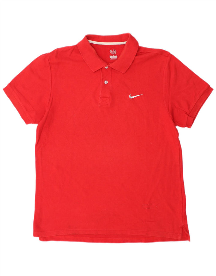 NIKE Polo Homme Rouge Moyen Coton