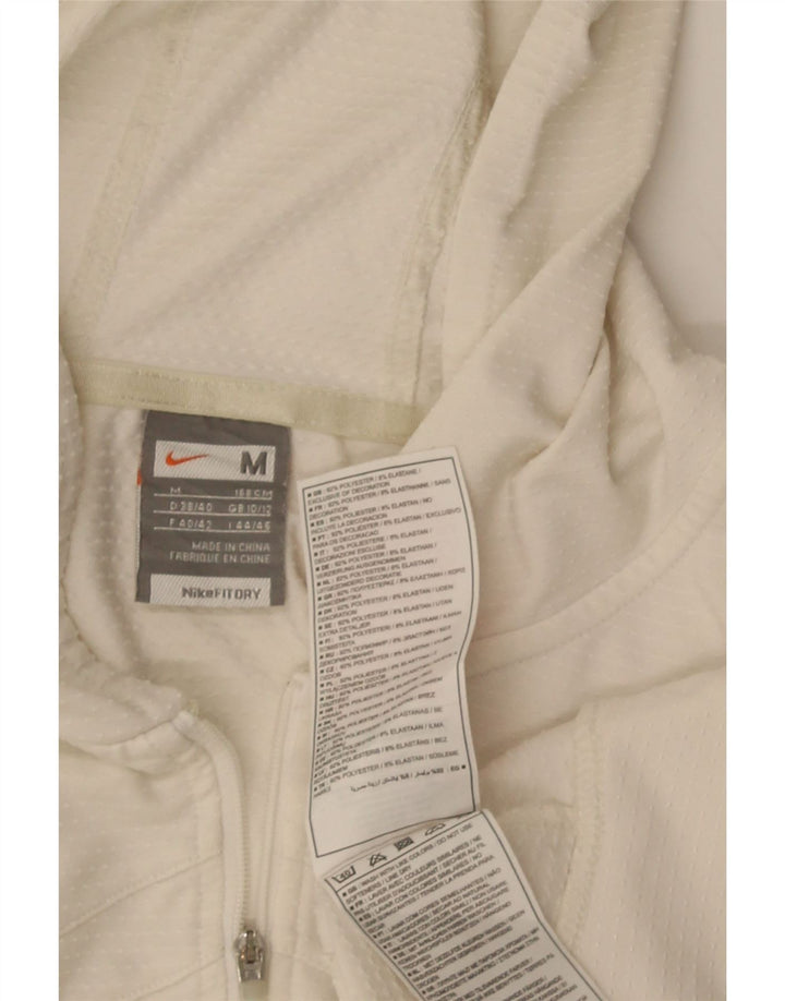 Nike Veste de survêtement courte à capuche pour femme UK 10/12 Blanc moyen