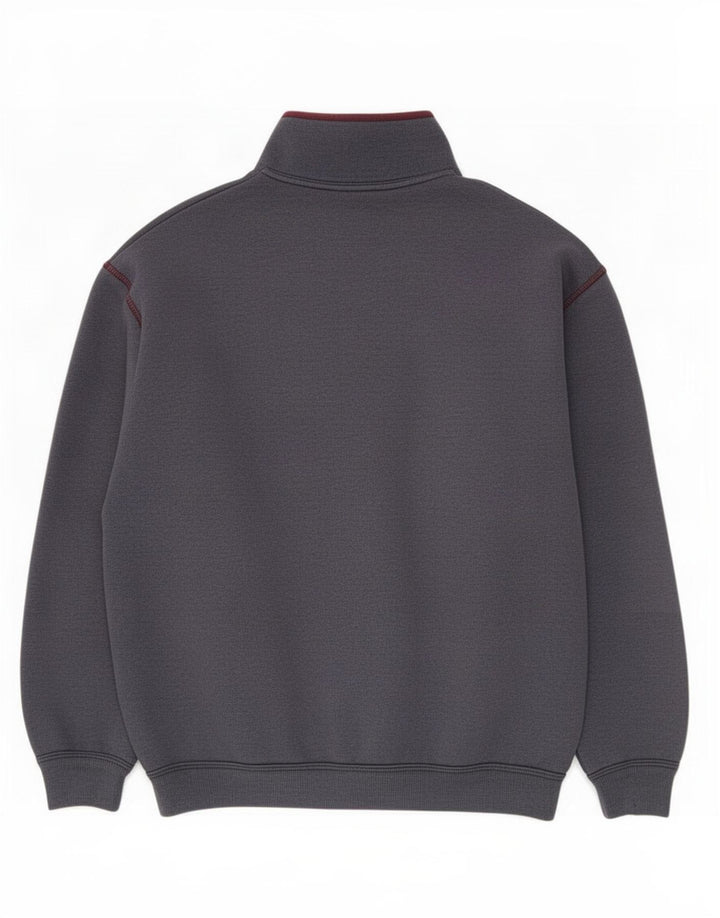 Roby Sweat-shirt à col boutonné pour homme en coton color block bleu marine moyen
