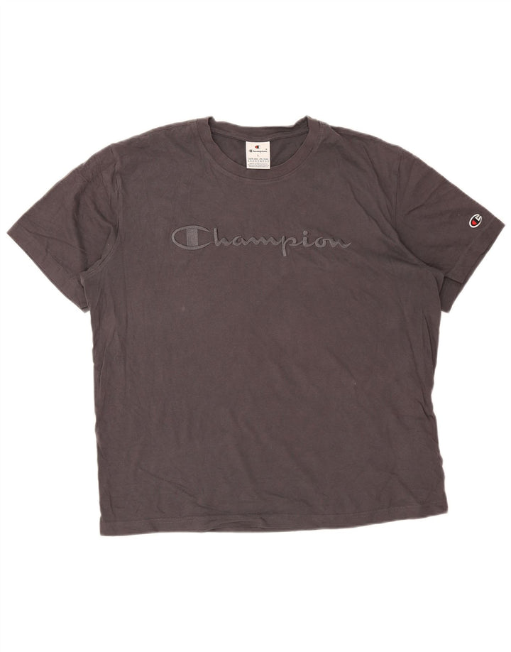 Champion T-Shirt Graphique Homme Grand Gris Coton