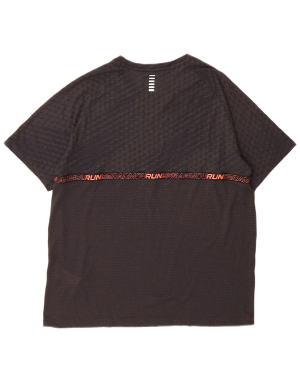 Under Armour Heat Gear Graphic T-Shirt Haut Large Noir Géométrique Homme