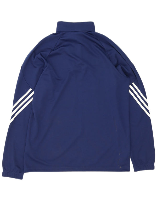 Adidas Climalite Pull à col zippé pour homme Bleu marine Taille L
