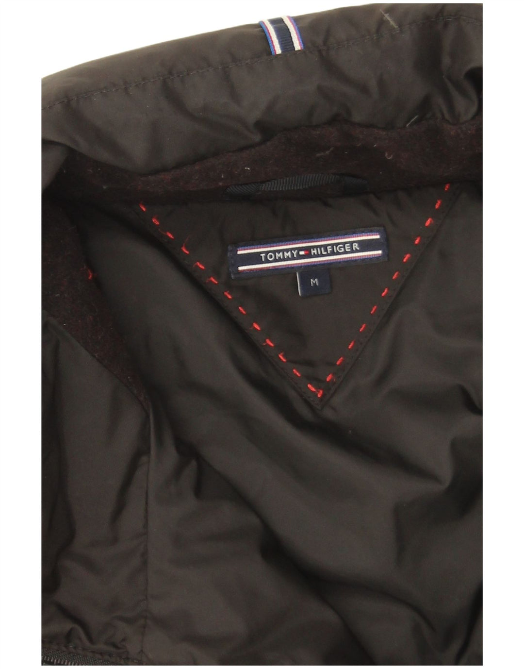 Tommy Hilfiger Manteau rembourré pour femme UK 44 Medium Noir Polyester