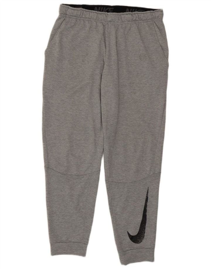 Nike Pantalon de survêtement graphique Dri Fit pour hommes, pantalon de jogging, grand gris, polyester