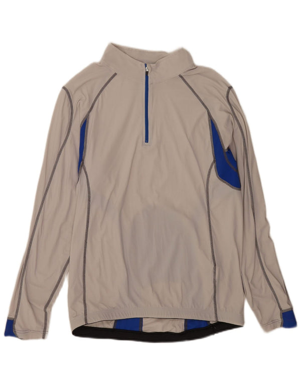 Slam Haut de survêtement à col zippé pour homme XL Gris Colorblock Polyamide